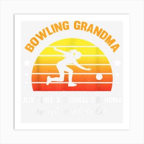 Bowling Grandma Bowling Player Grandmother Women Bowler Art Print