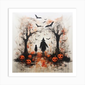 Halloween Painting Art Print