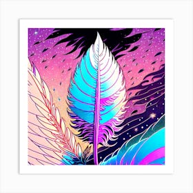 Feathers In Space 1 Art Print