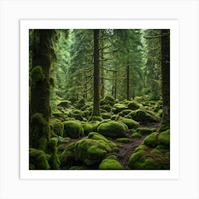 Mossy Forest Art Print