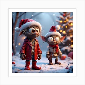 Christmas Trolls Art Print