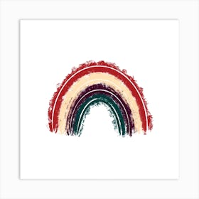 Abstract Rainbow Boho Rainbow Scandinavian Style Art Print