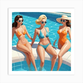 Default Pool Ladies Art Print 1 Art Print