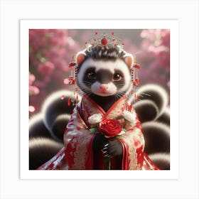 Chinese Raccoon 2 Art Print