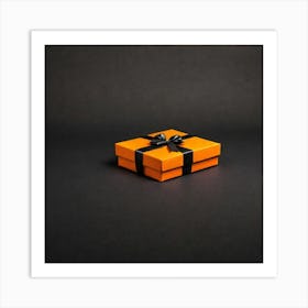 Orange Gift Box Art Print