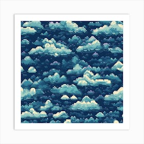 Pixel Clouds 1 Art Print