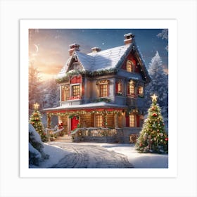 Christmas House 169 Art Print