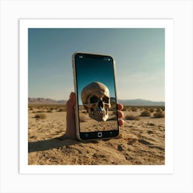 Skull In The Desert 1 Art Print