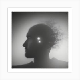 Silhouette Of A Head Art Print