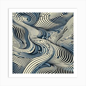 Abstract Wave Pattern 7 Art Print