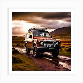 Land Rover Car Automobile Vehicle Automotive British Brand Logo Iconic Quality Reliable 2 1 Art Print