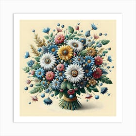 Bouquet Of Flowers 5 Art Print