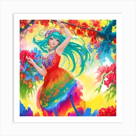 Kaleidoscope Girl Art Print