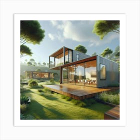 Modern Shipping Container Home Art Print