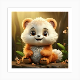 Cute Fox In The Forest 3 Art Print