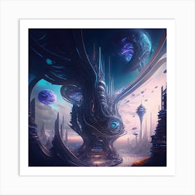 Futuristic City 13 Art Print