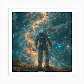 Space Man In Space Art Print