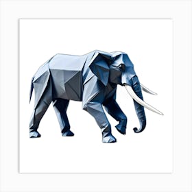 Stunning paper art Elephant Art Print