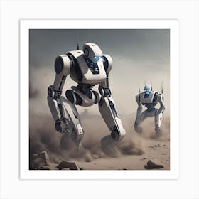 Robots In The Desert 9 Art Print