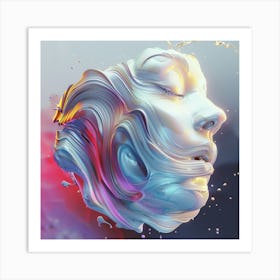 Face It 2 Abstract Painting Art Print