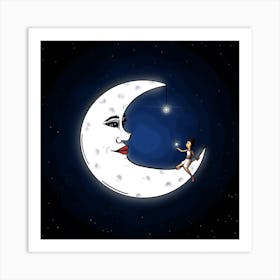 Moon Com Art Print