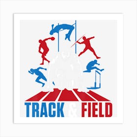 Cute Track And Field Athletics For Boys And Girls Art Print