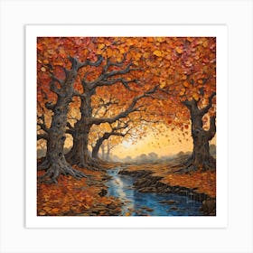 Autumn Stream Art Print