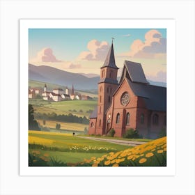 Church In The Countryside Art Print