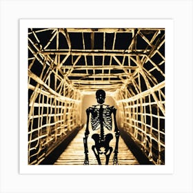 Skeleton Bridge Art Print