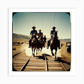 Cowboys On Horseback Art Print