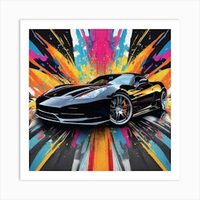 Sports Car Painting 7 Art Print