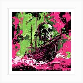 Skull Ship Art Print