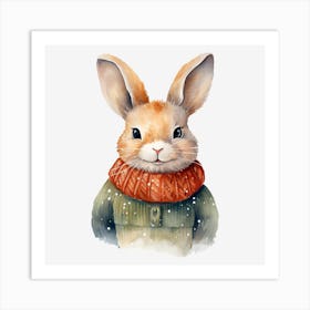 Rabbit In A Scarf 2 Art Print