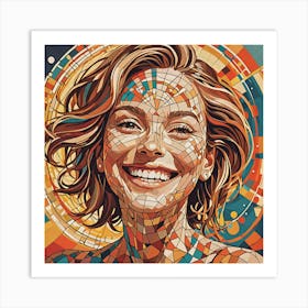 Mosaic Girl Art Print