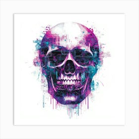 Skull - Digital Art.Generated AI. Wall Art Print 2 Poster