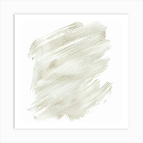 White Brush Strokes Art Print