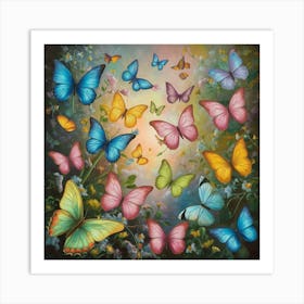 Butterfly Garden 1 Art Print