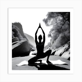 Woman In Yoga Pose Poster