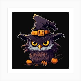 Halloween Owl 5 Art Print