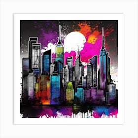 New York City Skyline 35 Art Print