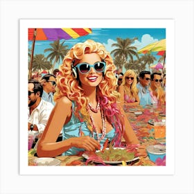 Sex And The Beach Art Print