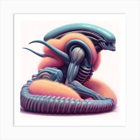 Alien Portrait Pastels 6 Art Print