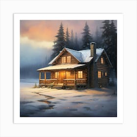 Cabin In The Woods paintings art print 2 Art Print