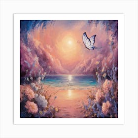 Butterfly On The Beach 6 Art Print