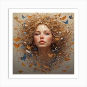 Butterfly Girl Art Print