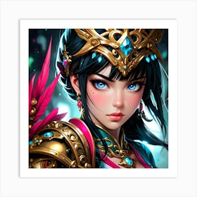 Default A Gracefully Fierce Anime Warrior Princess Her Intrica 1 (3) Art Print