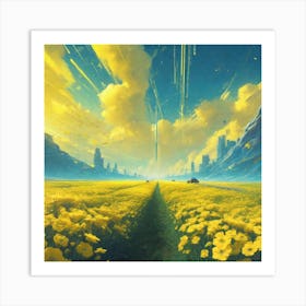 Field Of Sunflowers Art Print