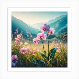 Orchids In The Mountains Art Print