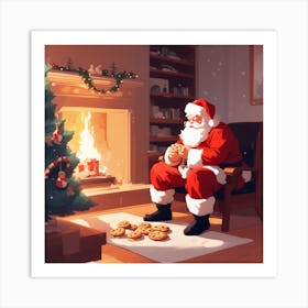 Christmas Santa 6 Art Print