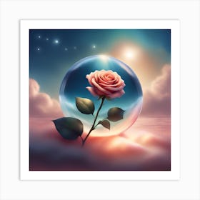 Rose In A Glass Art Print